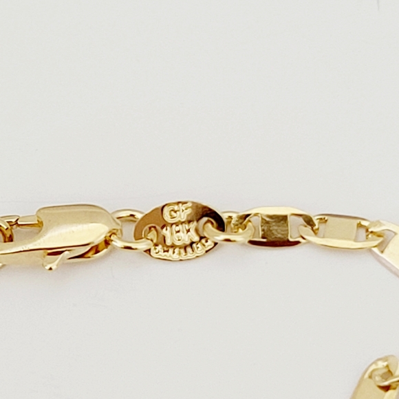 18k GF baby boy logo bracelet. New - Picture 5 of 8
